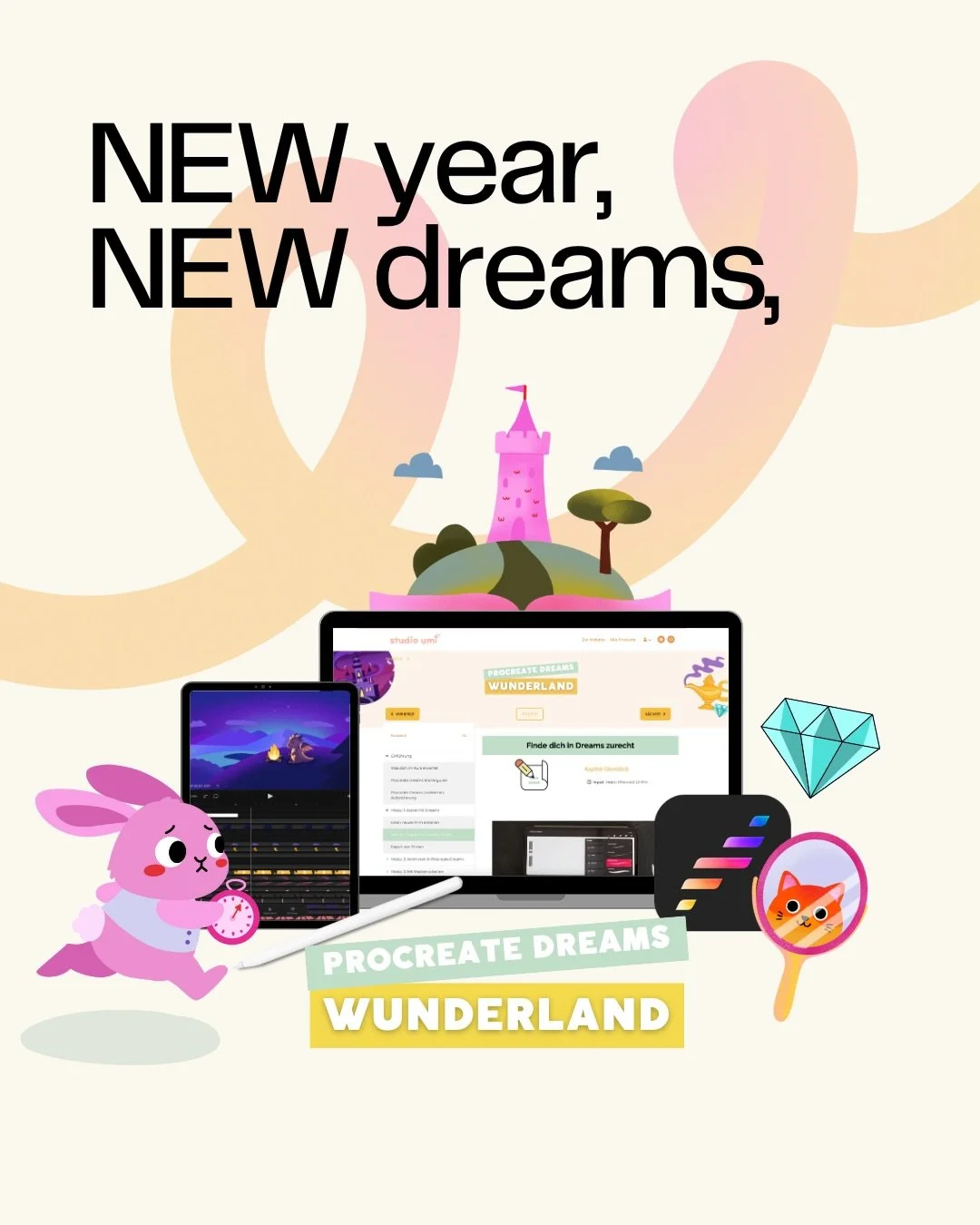 Die Anmeldung f&uuml;r meinen Onlinekurs Procreate Dreams Wunderland 2.0 ist ab sofort ge&ouml;ffnet! 🎉🥳

&Uuml;ber 5 Stunden Videomaterial, praxisnahe Schritt-f&uuml;r-Schritt-Anleitungen und exklusive Bonus-Ressourcen helfen dir dabei, Animation 