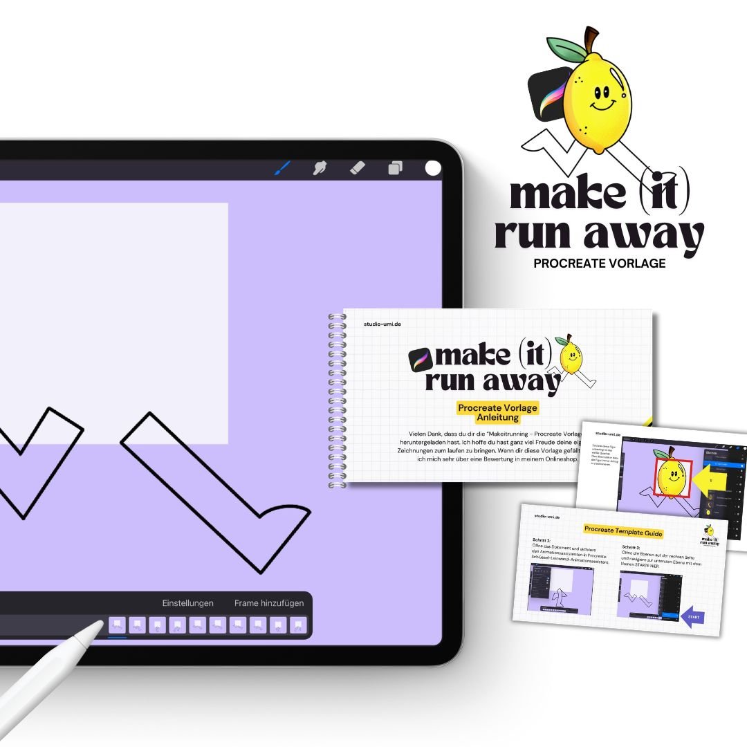 FÜR 0 EURO: Procreate Animations-Template: Runcycle