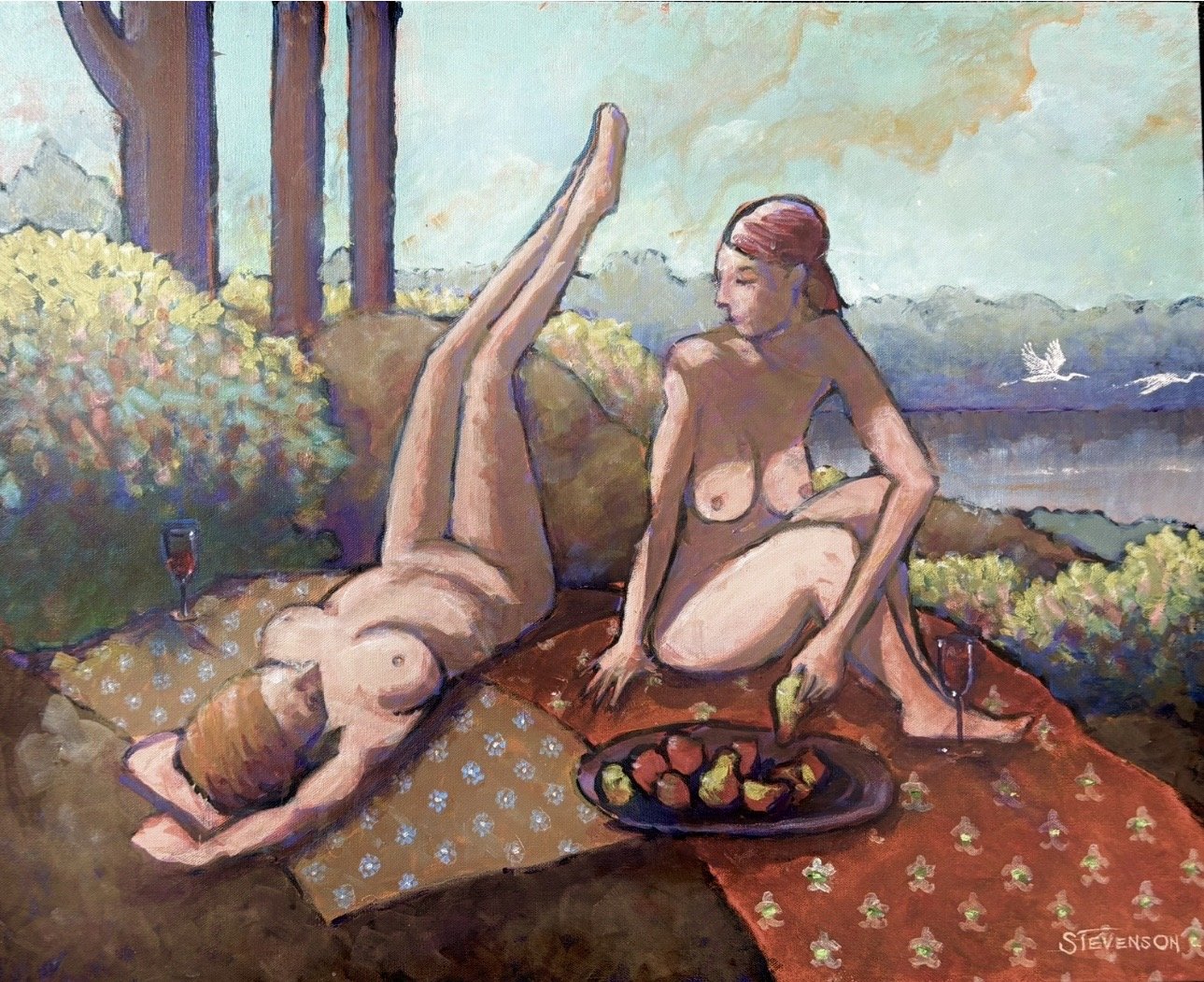 “Les Deux Hérons”, 2026 24” x 30”