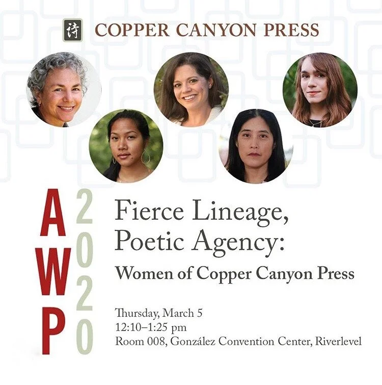 AWP: Fierce Lineage, Poetic Agency: Women of Copper Canyon Press - Leila Chatti, Ellen Bass, Traci Brimhall, Victoria Chang, Monica Sok