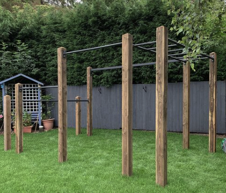 Outdoor gyms can be disguised as kids play frames - got kids?