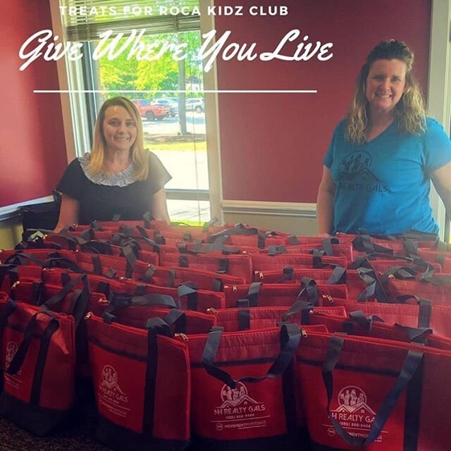 Thank you for loving our kids and making sure they are cared for! #Repost from @nhrealtygals
&bull;
Donating #NHRealtyGals lunch bags filled with #treats and #snacks for @rocakidz #givewhereyoulive 
Roca Kidz is a great organization helping kids in t