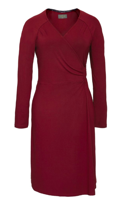 Copy of Su Jersey Long Sleeve Velcro Wrap Dress - Dragon Red