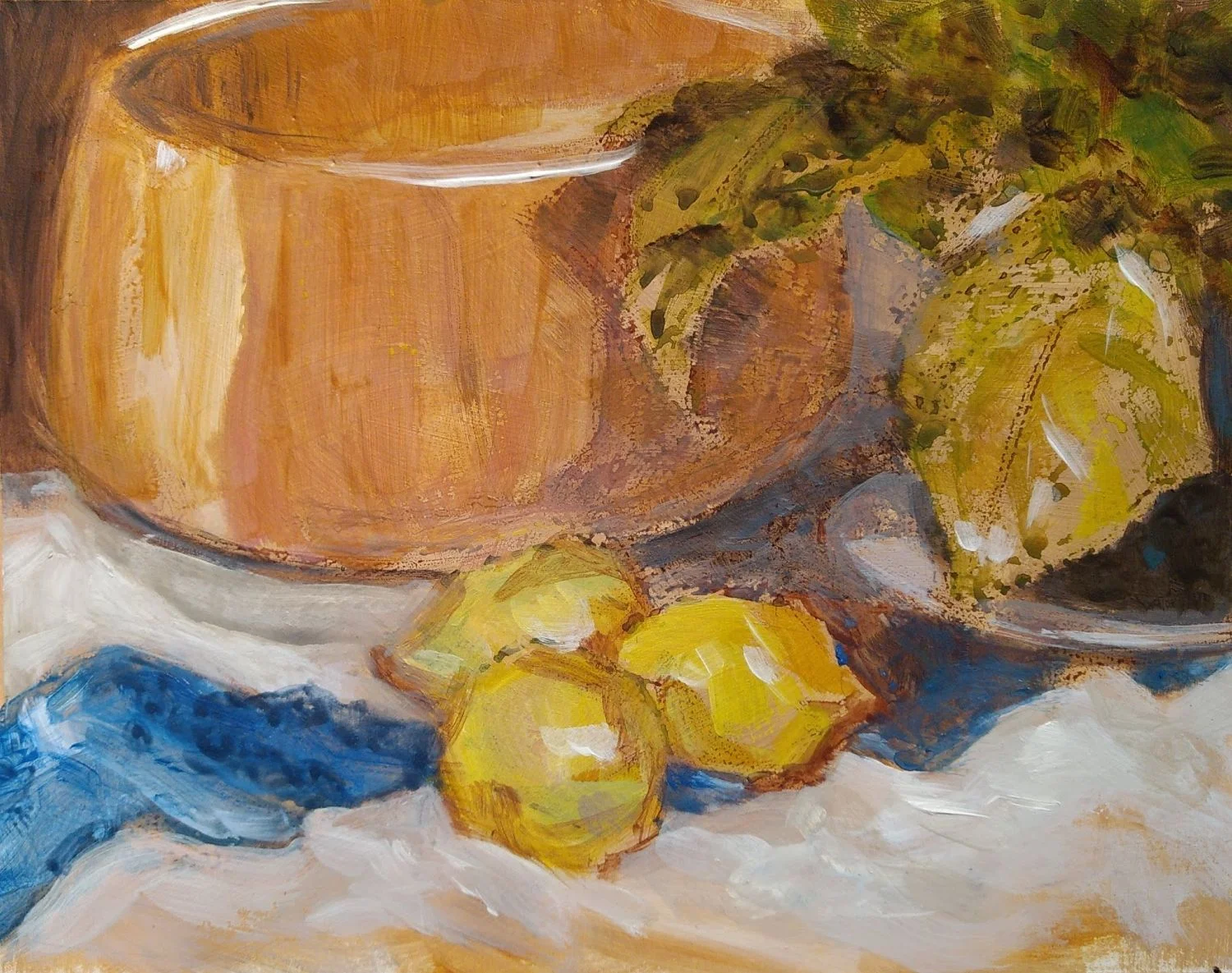 Turned Bowl with Lemons