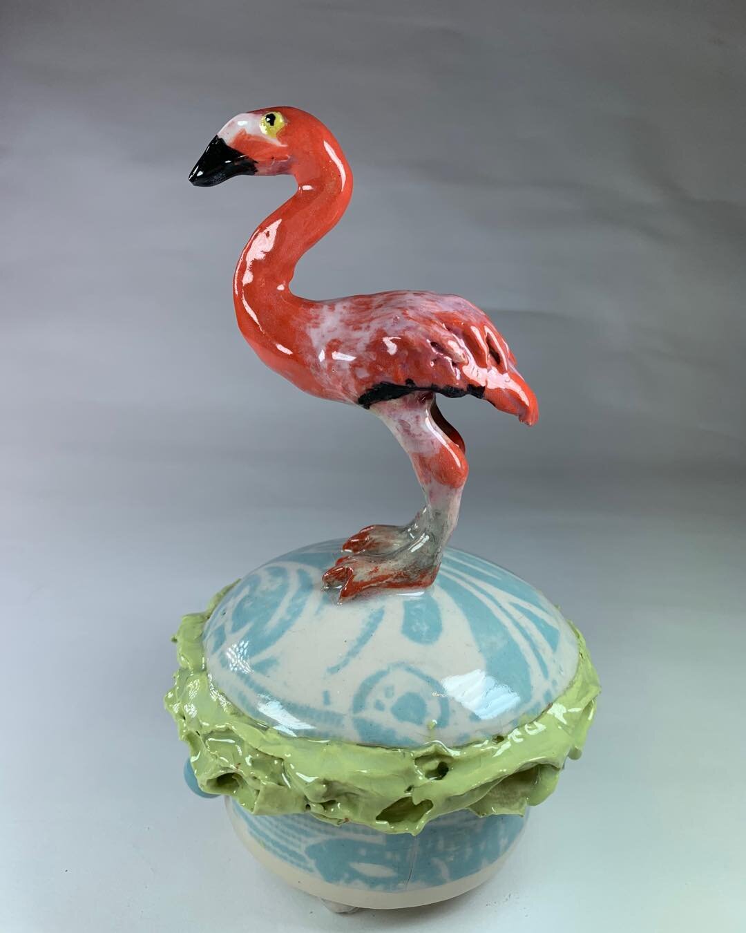 The flamboyant #flamingo #netsuke box from the#Netsuke reimagined