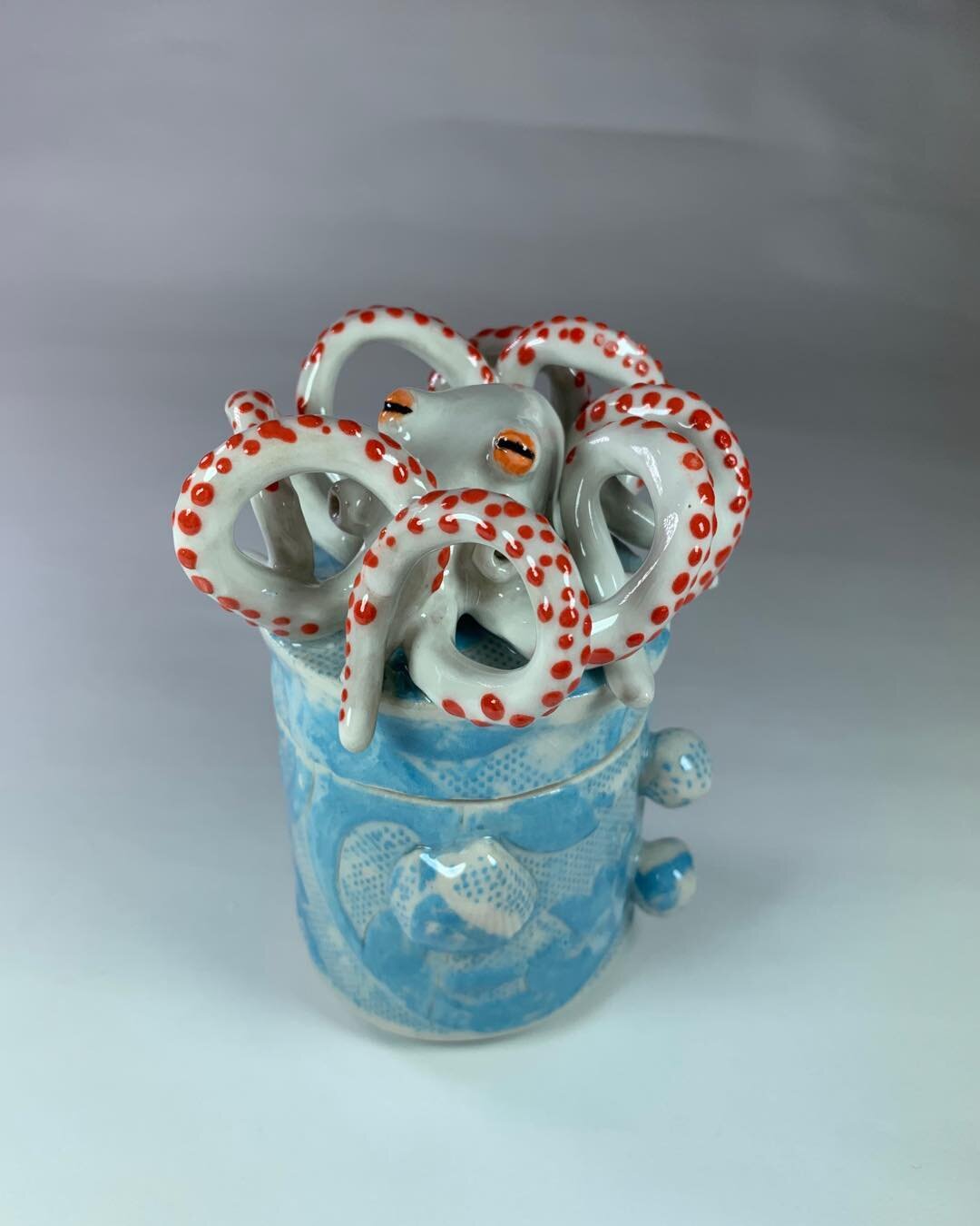 The many tentacled #octopus #netsuke box from the #Netsuke reimagined