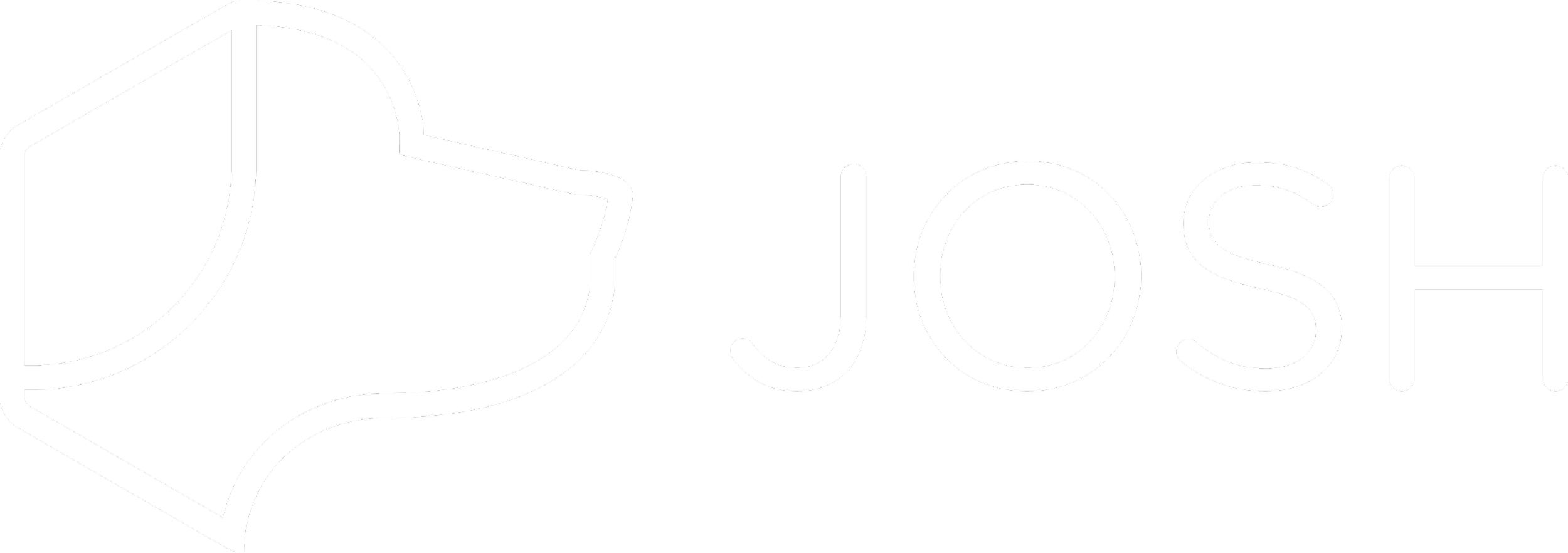 Logo with a stylized black and white illustration of a chef's hat and the word 'JOSH' in uppercase letters.