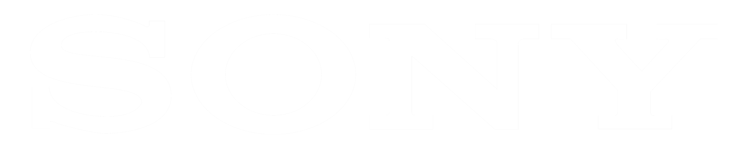 White text spelling SONY on a black background.