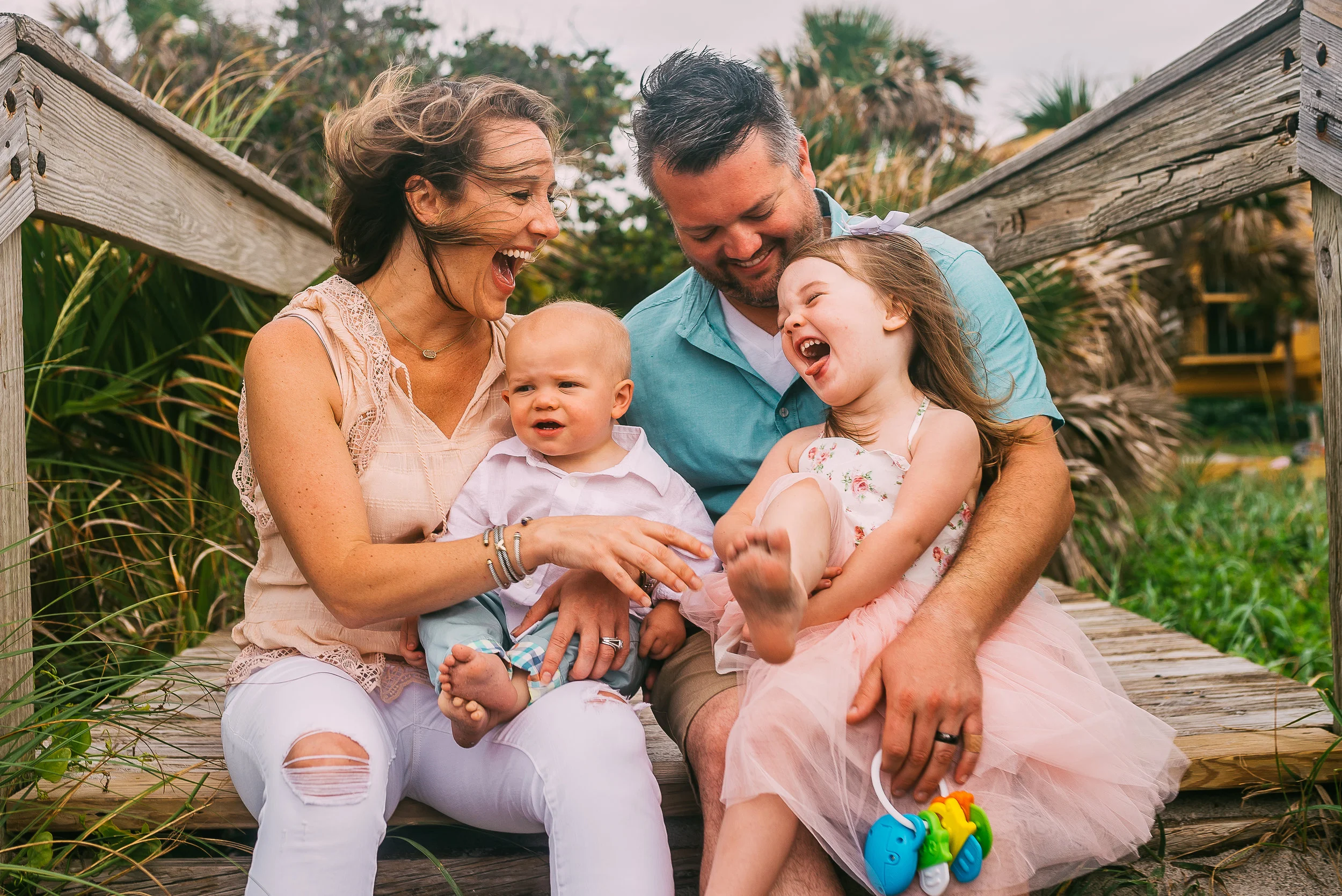 Debbie's Family Photo Session at Cherie Down Park, Cape Canaveral FL on a Stormy Day
