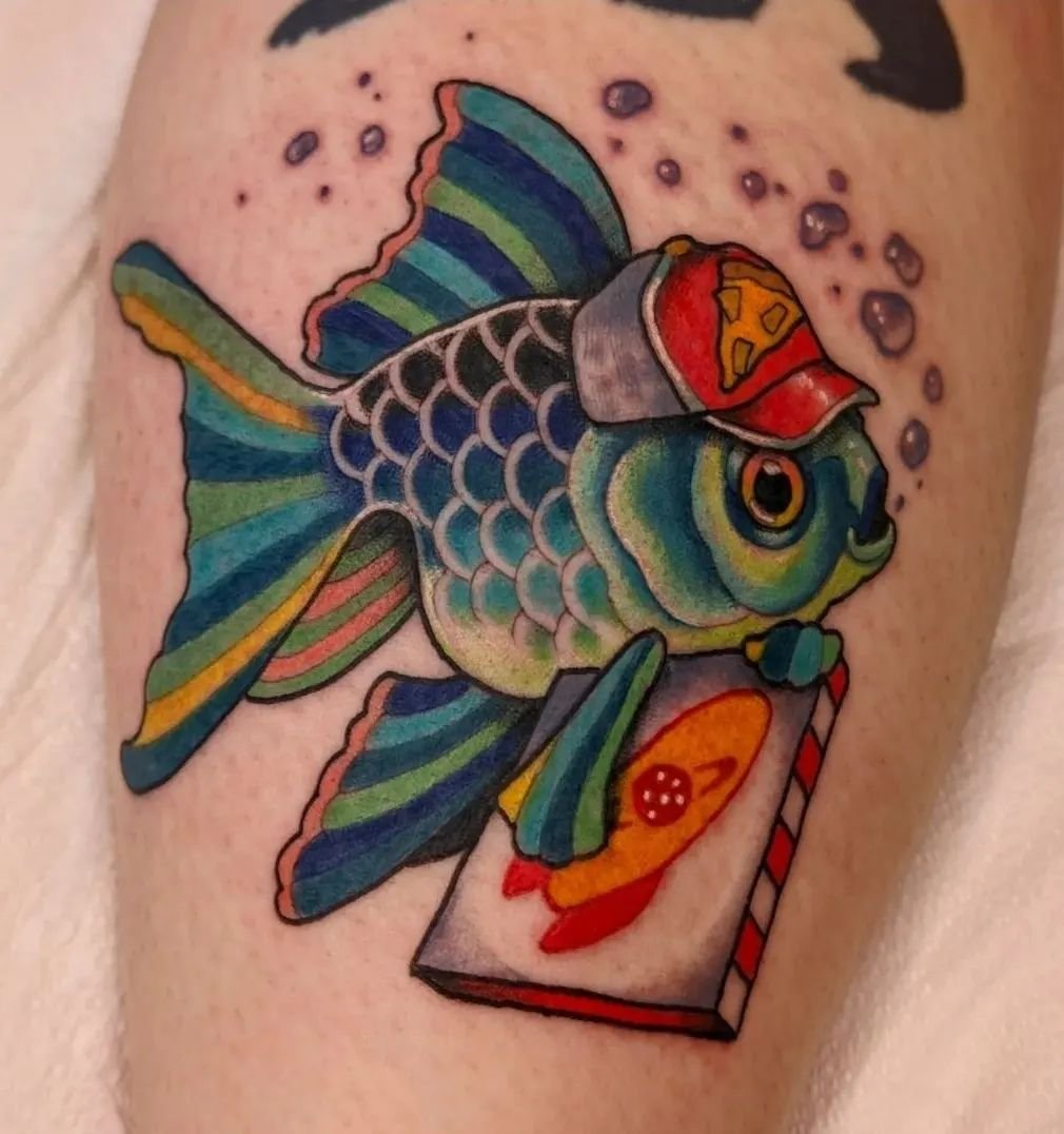 1 fish, 2 fish, pizza fish, party fish! 🐟🐠🐡 TOO CUTE @snaggle_tooth_arts
