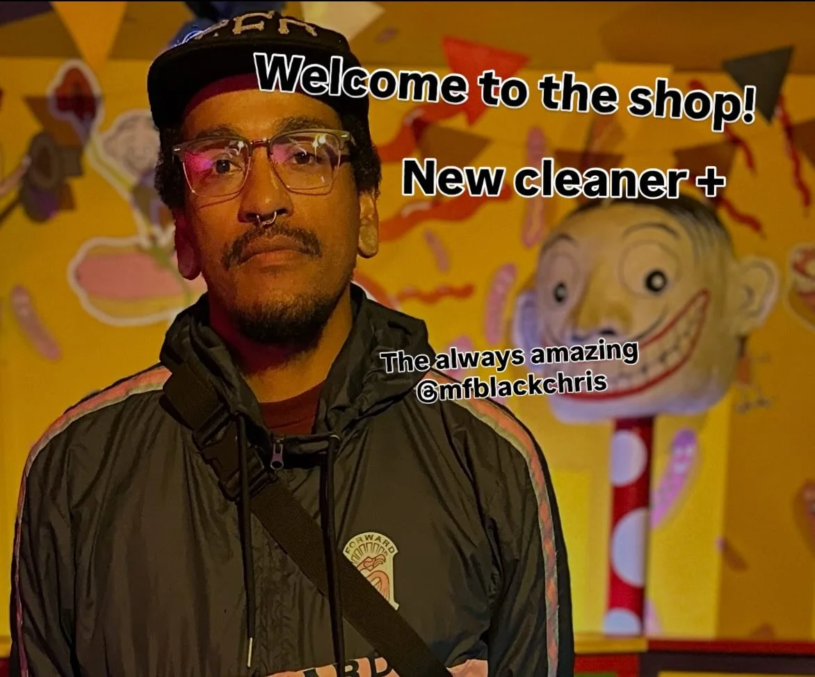 One of my good pals and fave people in Madison will be helping around the shop @mfblackchris 
Very excited to get to see him more! Please welcome him to the crew!
.
#waywardtattoos #tattoo #uwmadison