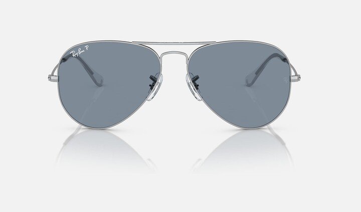 ray ban aviator sunglasses silver