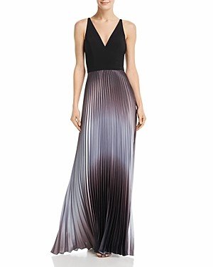  pleated shimmer gown 