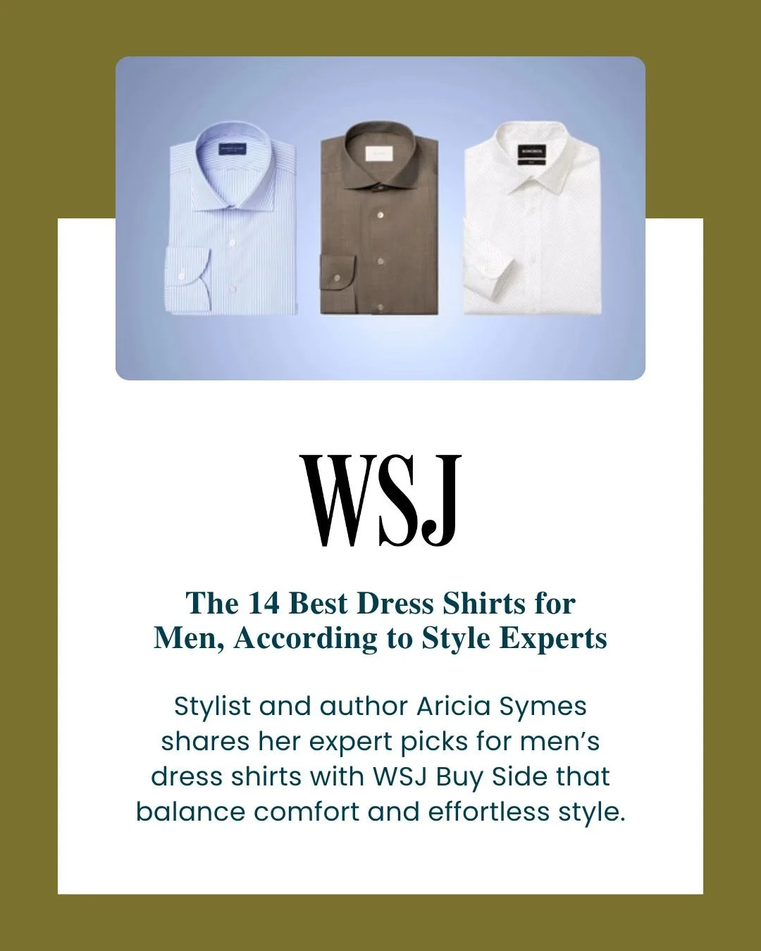 Refreshed, refined, and ready for the season. Unfoldid's @ariciasymes picks for the best men&rsquo;s dress shirts, featured in @buysidewsj, balance comfort and confidence for everyday wear or holiday dressing.

Find the article through the link in @u