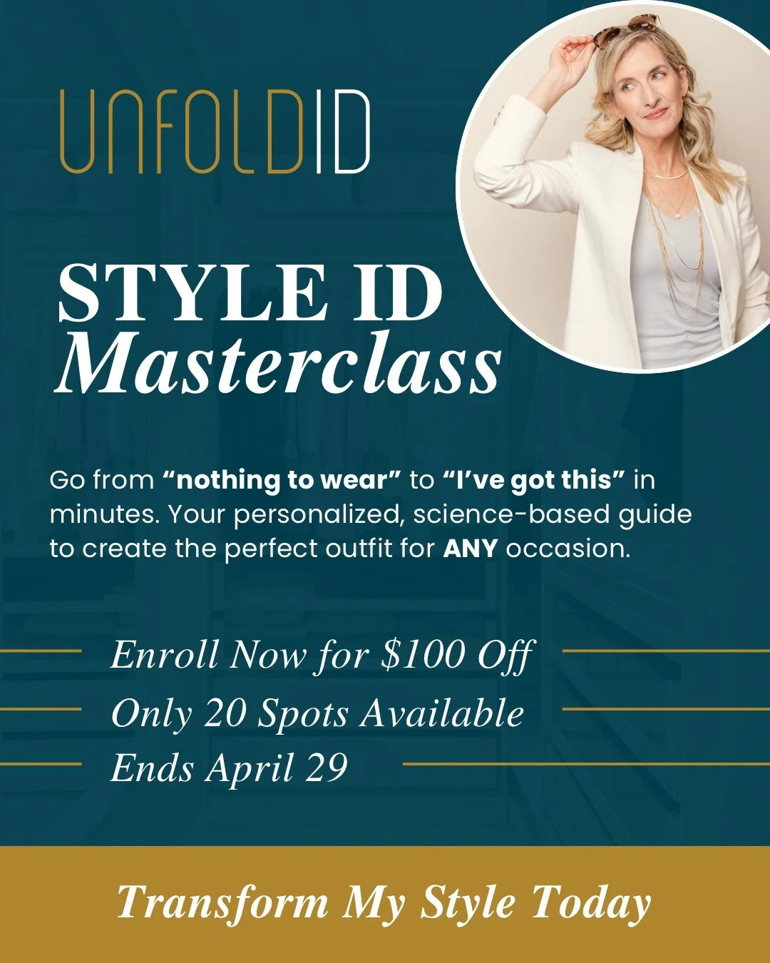 STOP scrolling if you&rsquo;ve ever said:
&ldquo;I have nothing to wear&rdquo; while staring at a full closet. 👀

I&rsquo;m so excited to share my latest project &mdash; The Style ID Mastercourse! 
It&rsquo;s always been my belief that styling doesn