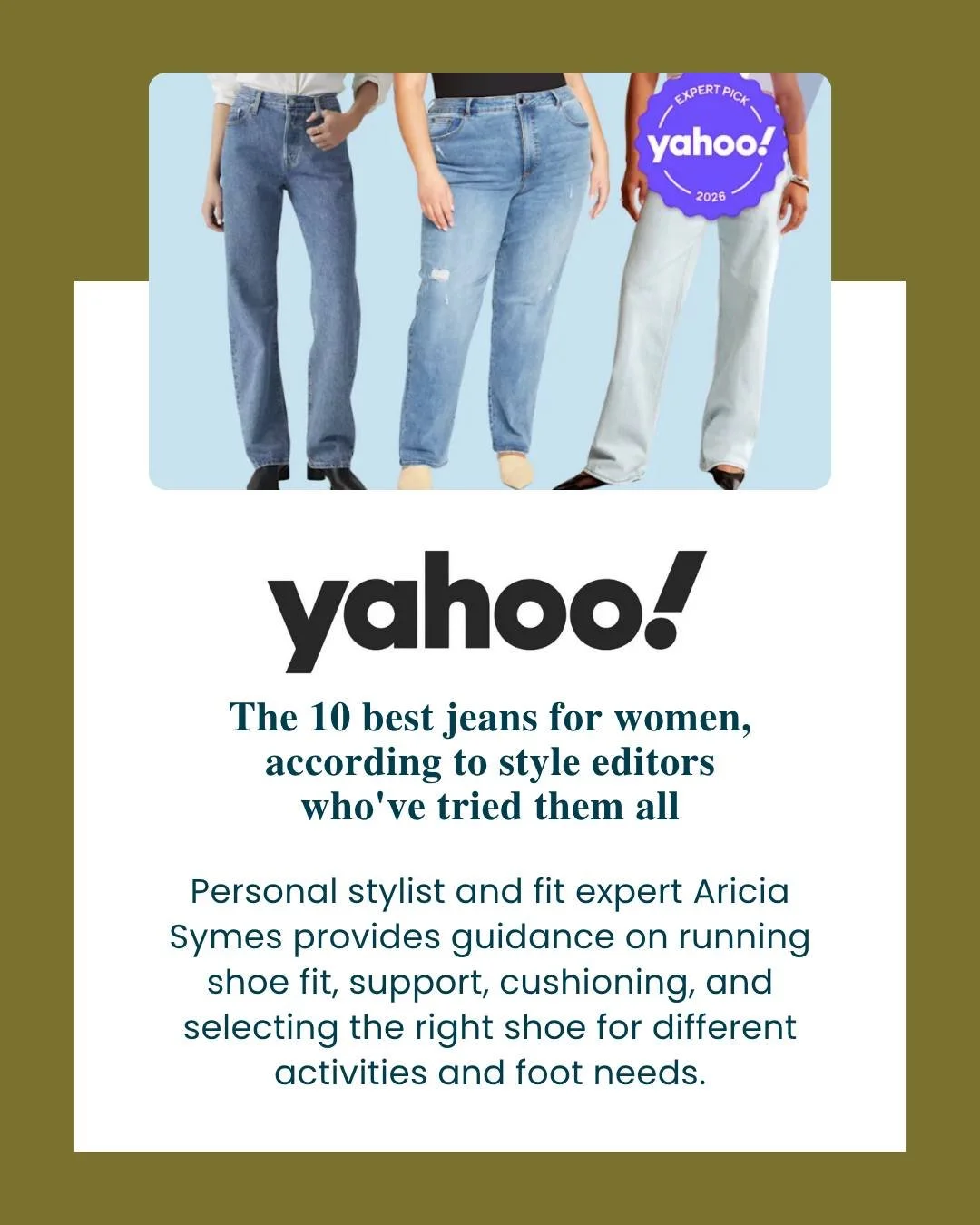 Why do some jeans become wardrobe staples while others never leave the closet?

The answer is rarely about trends.

Recently, @ariciasymes was featured by @yahoo Shopping, sharing insights on one of the most frustrating shopping categories: denim. In