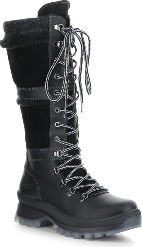  black tall snow boot women 