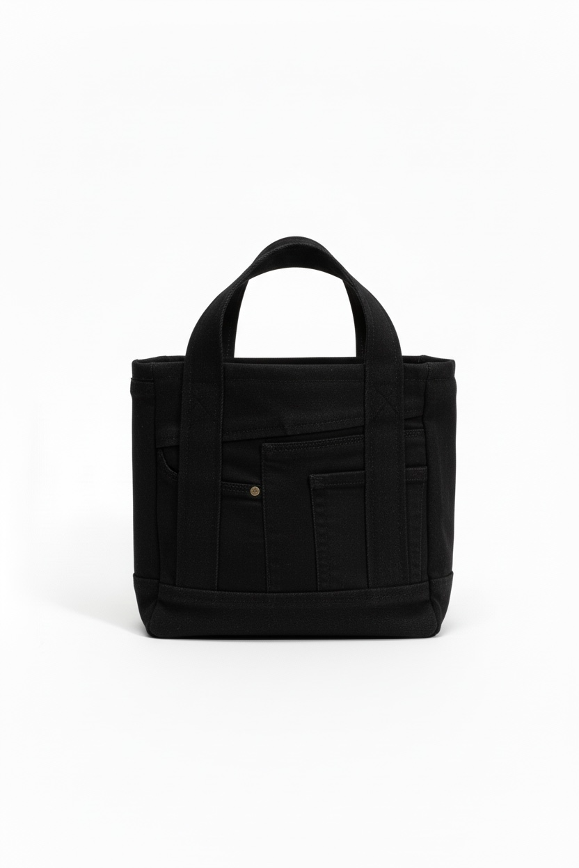 the essentials mini tote | black