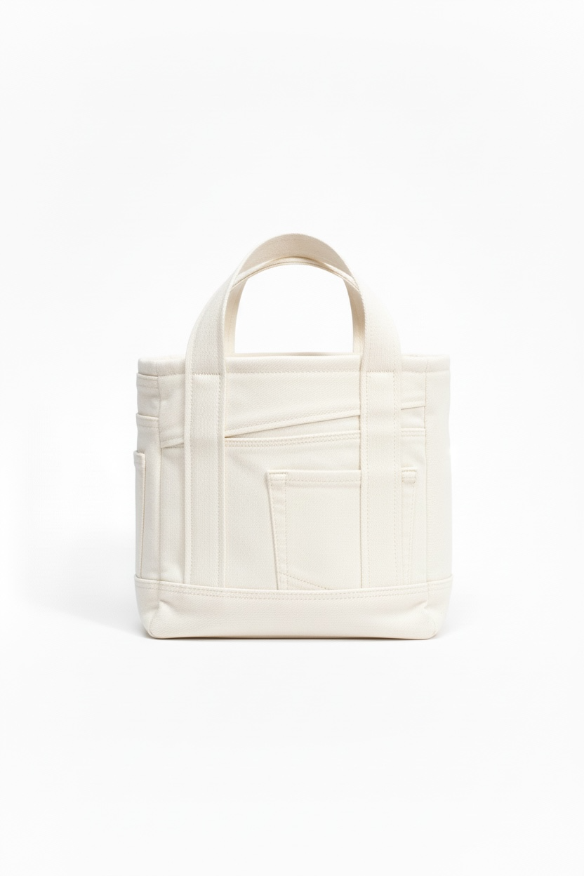 the essentials mini tote | white
