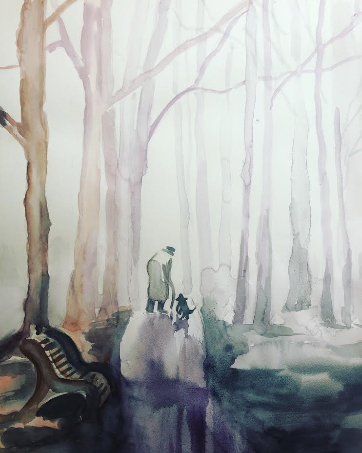 A Man with his Dog