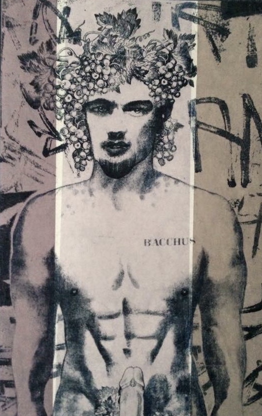 Bacchus Lithograph with Chine Colle 11”x17” Collection: Leslie-Lohman Museum of Gay and Lesbian Art