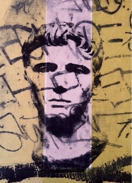 Antinous Lithograph with Chine Colle 9”x12”