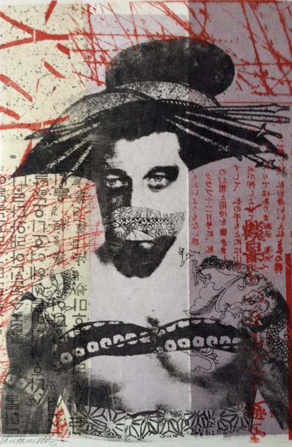 Gaysha III Lithograph with Chine Colle 11”x15”