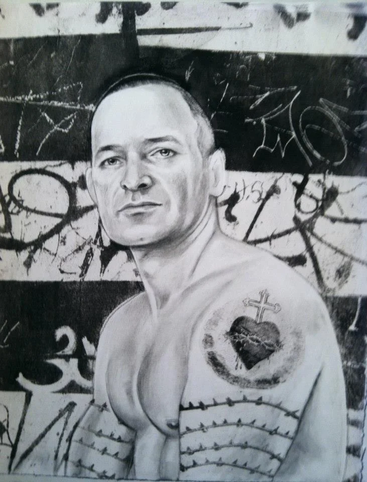 Fabio #1 Charcoal and lithography 11”x14” Sold