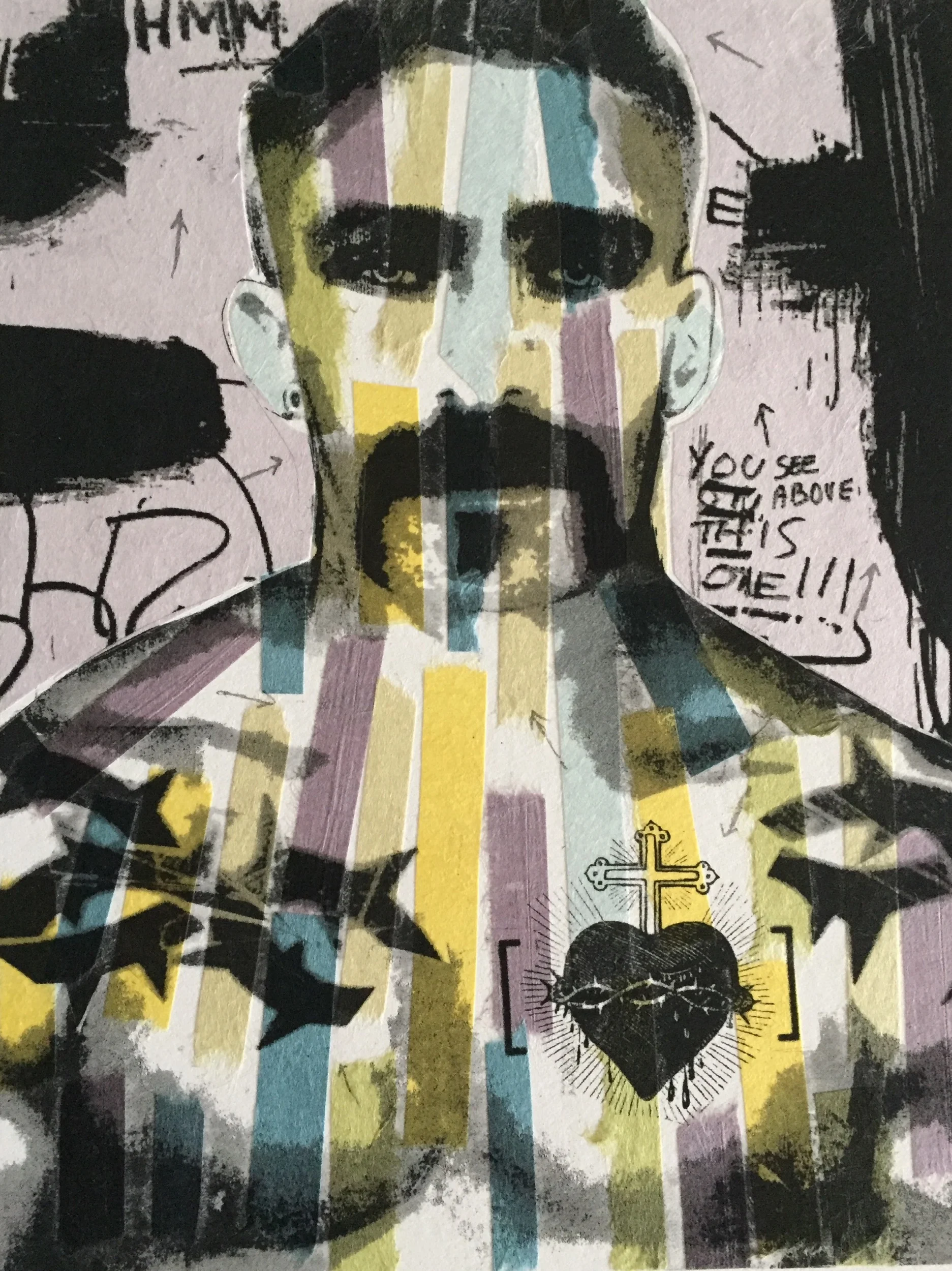Untitled CF VI (monoprint) Lithograph with Chine Colle 9”x12” Sold