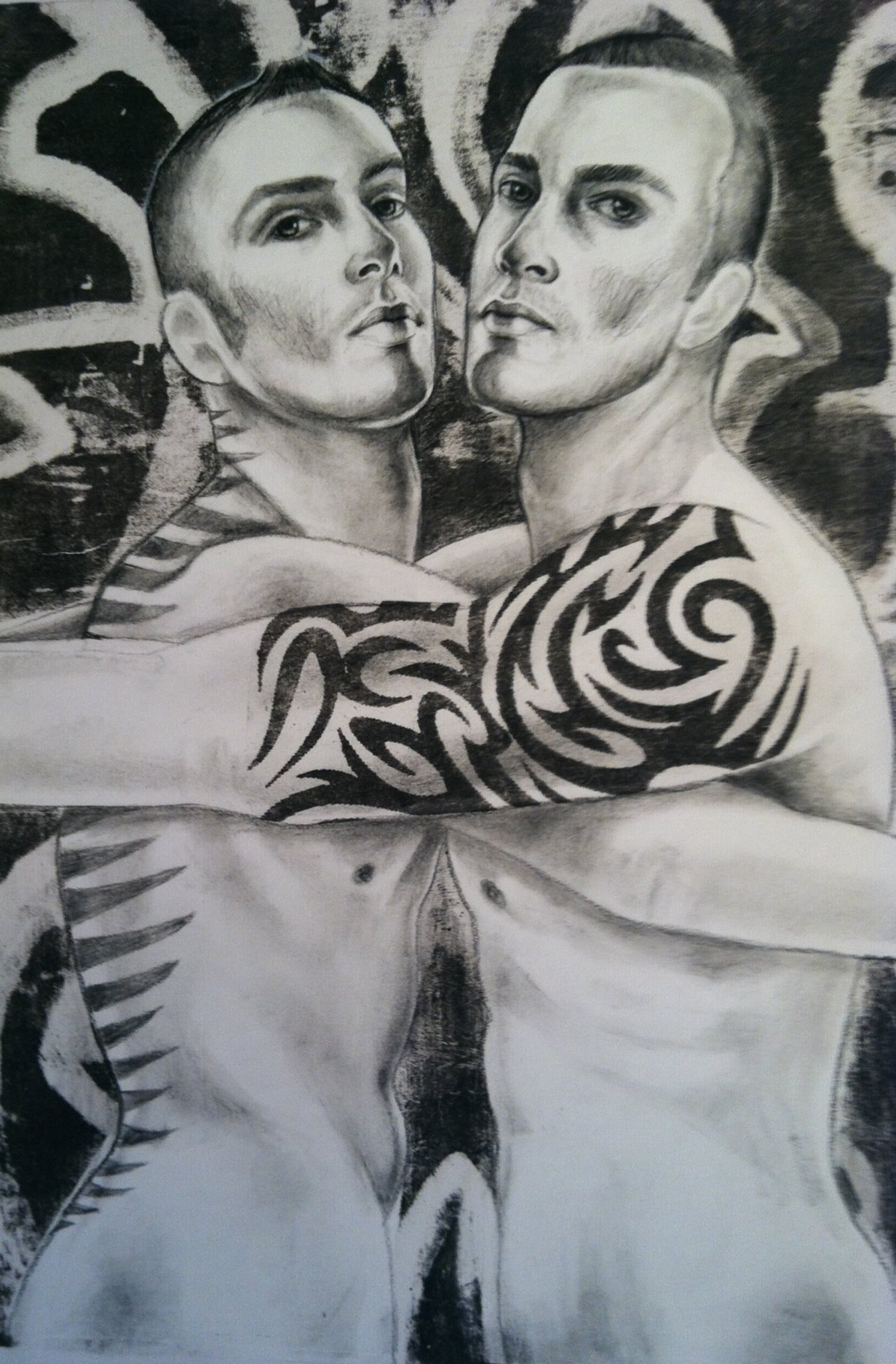 Visual AIDS Play Smart IV 16”x24” Charcoal and lithography Sold