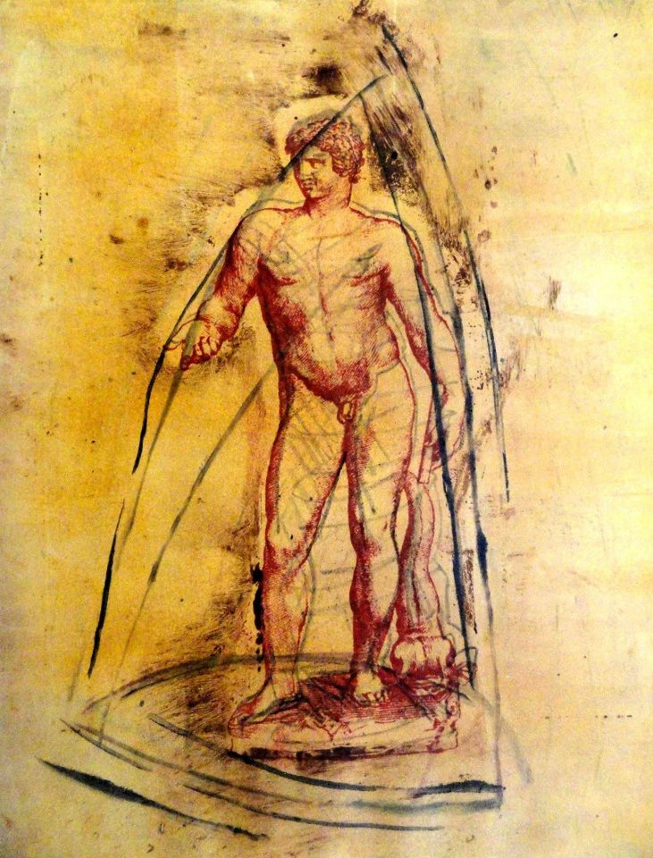 Standing Antinous II Lithograph 11”x14”