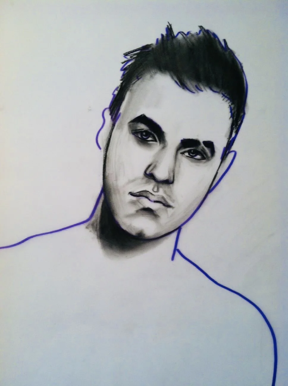 Untitled 1 Charcoal and marker on vellum 16”x20” Sold