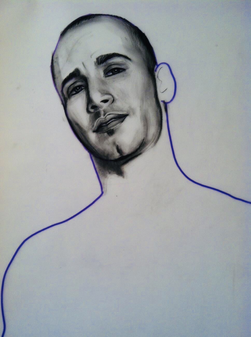 Untitled 3 Charcoal and marker on vellum 16”x20” Sold