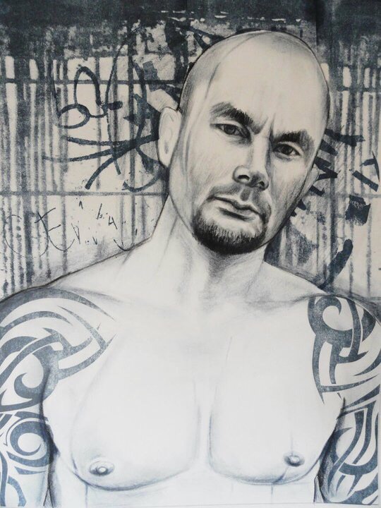 Jamie Charcoal, colored pencil and lithography 11”x14” Sold