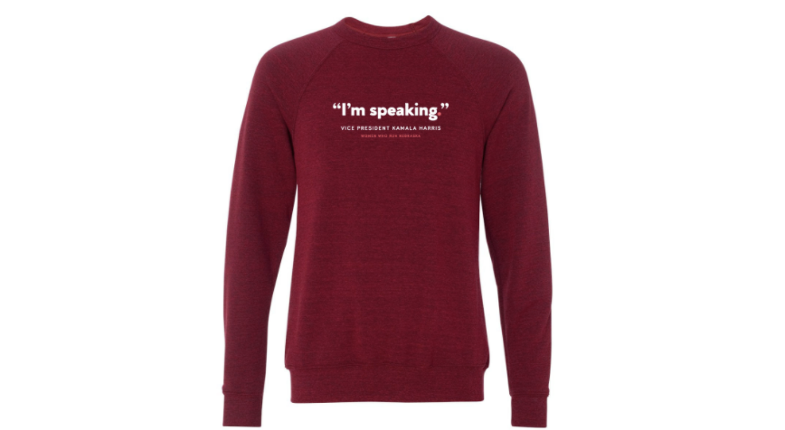 Kamala's Speaking Cranberry Sweatshirt - Unisex