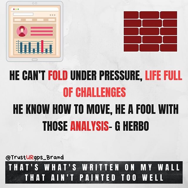 Look, I will make this simple:
You can&rsquo;t fold under pressure! This pandemic is causing many of us to face setbacks, but during this time reflect and analyze on how you are going to make your next comeback! &bull;
&bull;
That&rsquo;s what&rsquo;