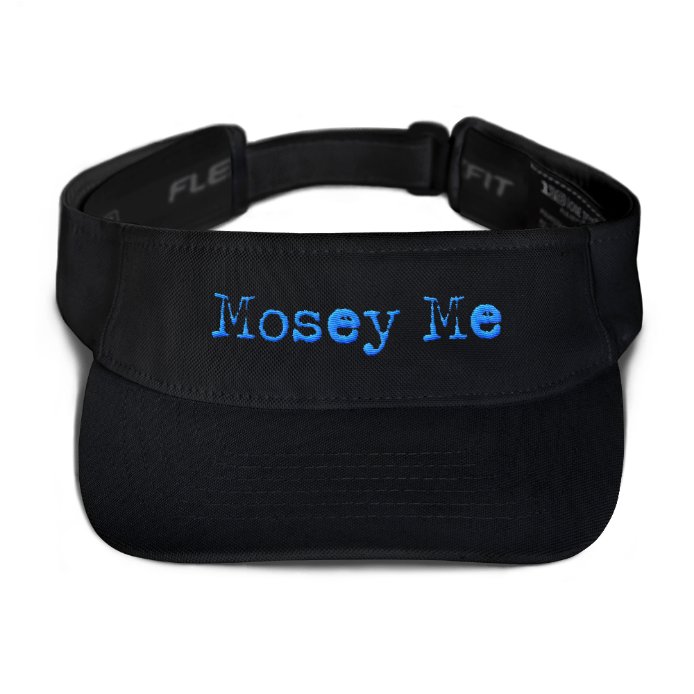 Mosey me, blk visor, teal font.png