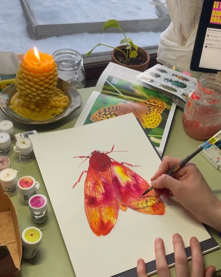 Full work desk &amp; very messy studio. Chaos mode ❤️

First @bfmvermont of the season this Saturday, 5/9

I&rsquo;ll be under the yellow tent top from 9-2, right between two farms 🐓🥬 full moon farm &amp; lewis creek. It&rsquo;s a new spot and I&rs