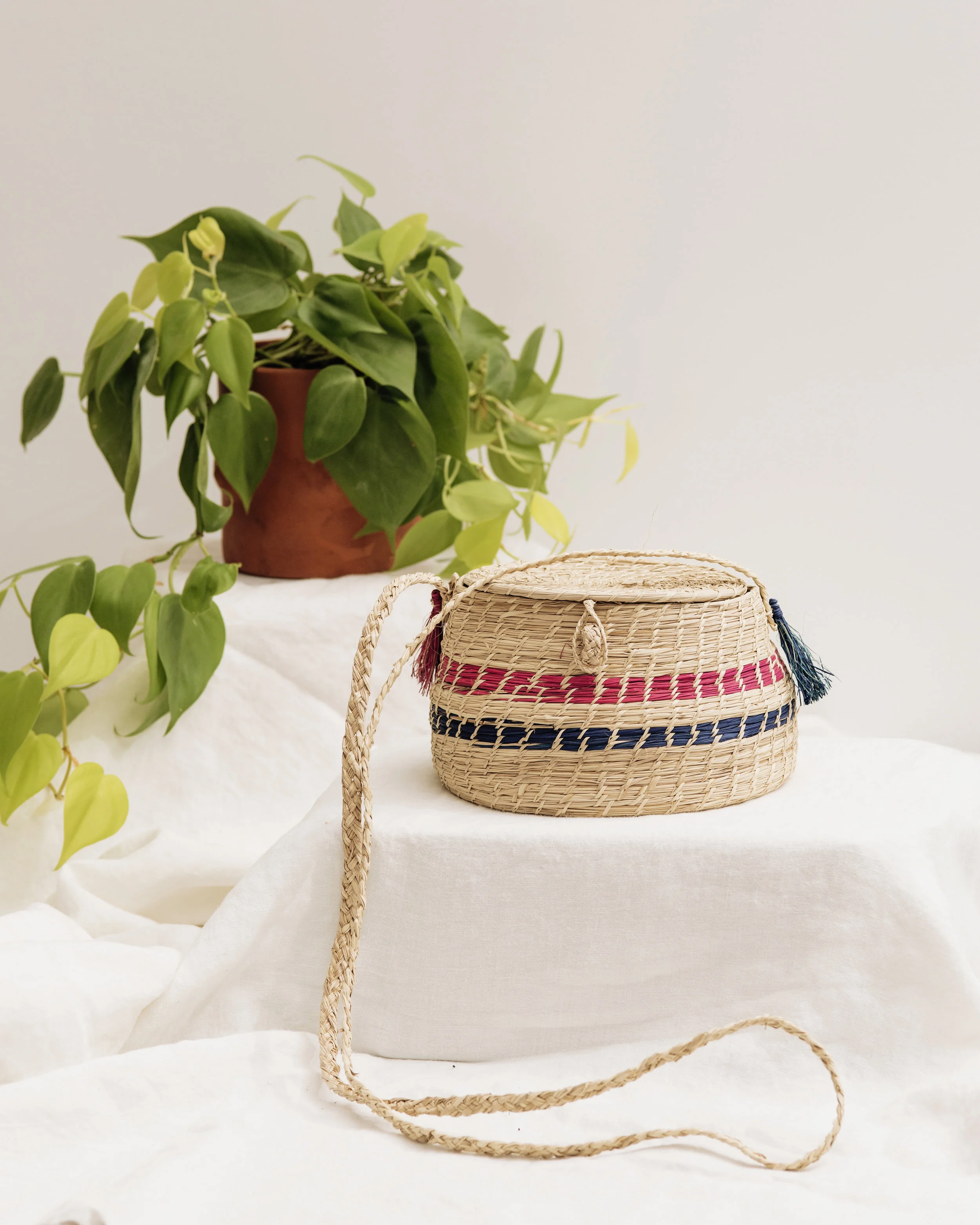 Structured Woven Iraca Bag