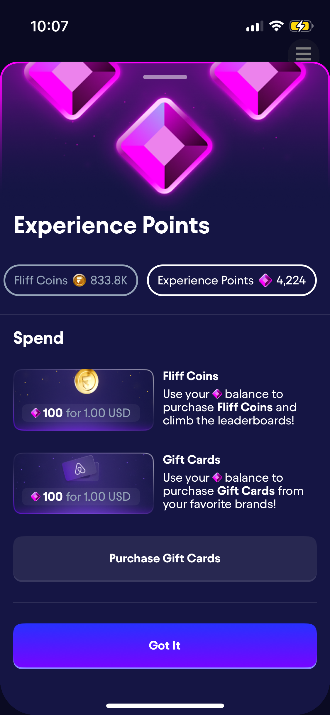Experience Points