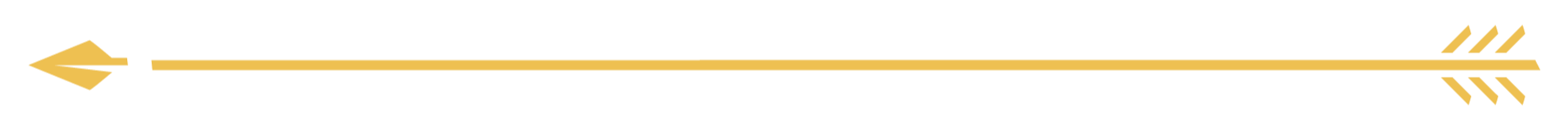 Gold arrow with three parallel lines at the tail end, pointing to the left, on a black background.