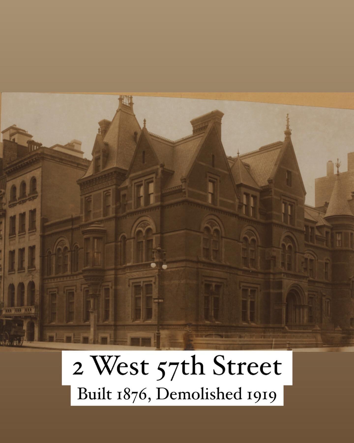 2 West 57th Street was built in 1876 for lawyer Frederick Stevens and his wife, the heiress Adele Sampson. In 1882 Adele ran off to Europe with the Marquis de Talleyrand-Perigord, &ldquo;a Frenchman of no particular personal attractions.&rdquo; She w