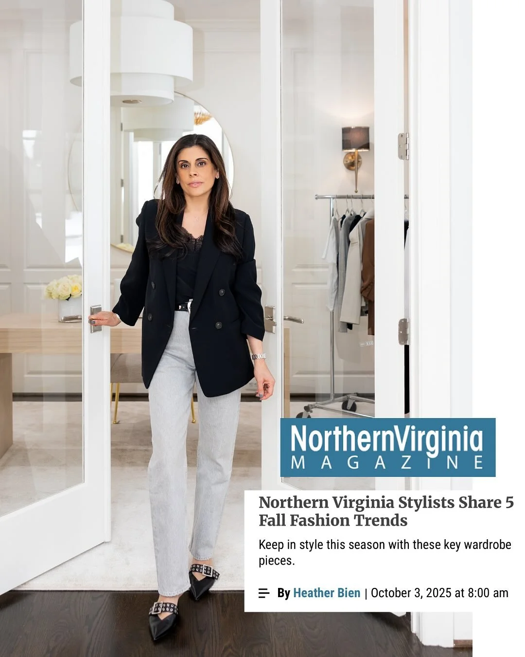 Excited to share a recent feature in @northernvirginiamag with @hmbien where fellow stylist and friend @stylebycatb and I are highlighting five key fashion trends for fall. Style the season with wardrobe pieces from Northern Virginia retailers includ