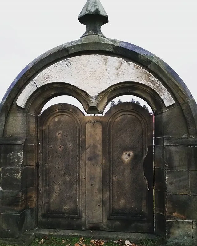 Memento Mori- &quot;Remember Death&quot;. Found this cool cemetery in Harmony today. Where the only way in or out is by a cement revolving door. Got me feeling Halloween vibes and wrote about it on my blog. Think it's my favorite post.

#fall #hallow