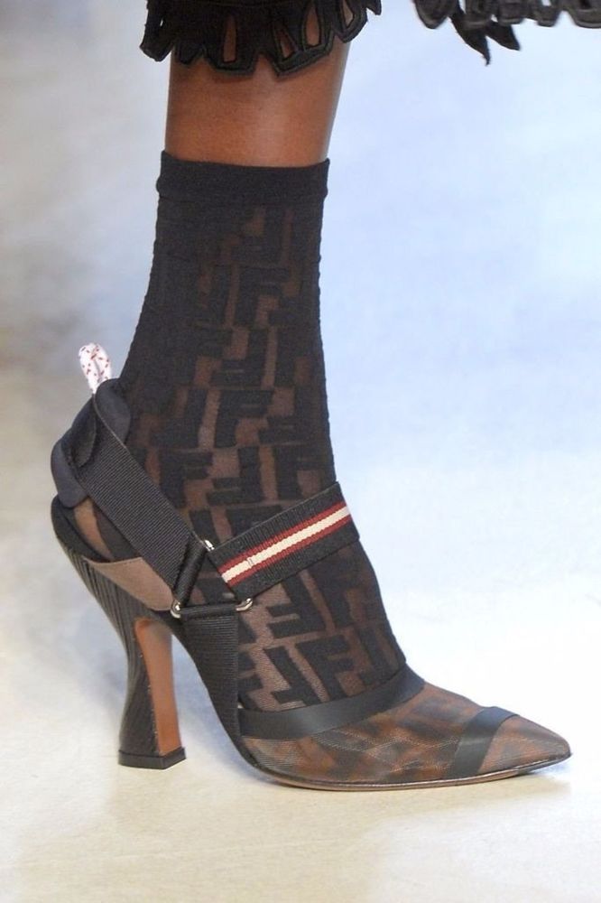 fendi socks with heels