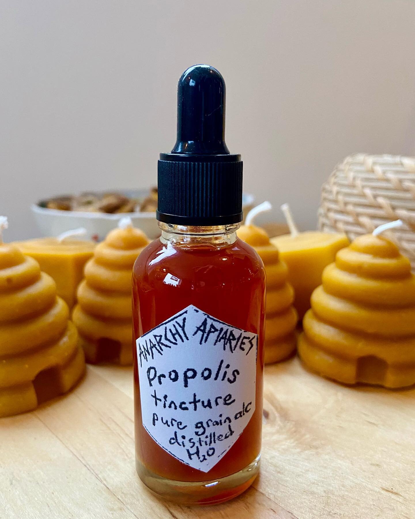 Propolis tincture from Anarchy Apiaries, great for boosting the immune system and is known for its antibacterial properties 🐝 

Open today 11-5 🌧