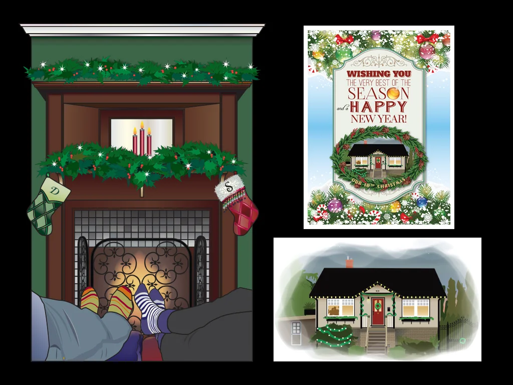 Architectural Illustrations, Custom Card Design