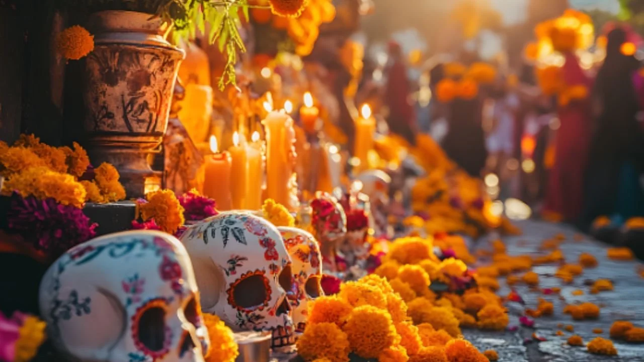 Día De Los Muertos decoration in Mexico.