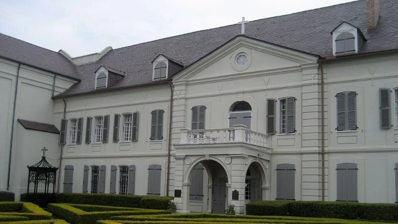 The northwest facade of the Old Ursuline Convent.