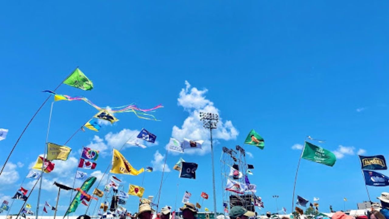 Flags during jazz fest.